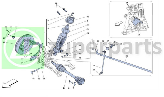 28. Ferrari 458 Speciale SCREW (REAR-264117)