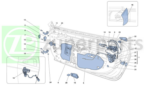 26. Ferrari 458 Italia LH DOOR LOCK (Doors-83679800)