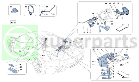 09. Ferrari 458 Italia ACTUATOR FASTENER BRACKET (Engine-82898400)