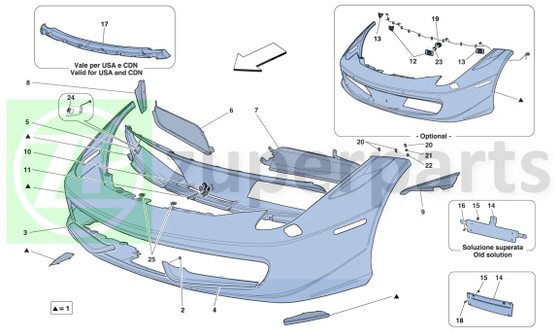 17. Ferrari 458 Italia Front Bumper Impact Absorber (Front-83054700)