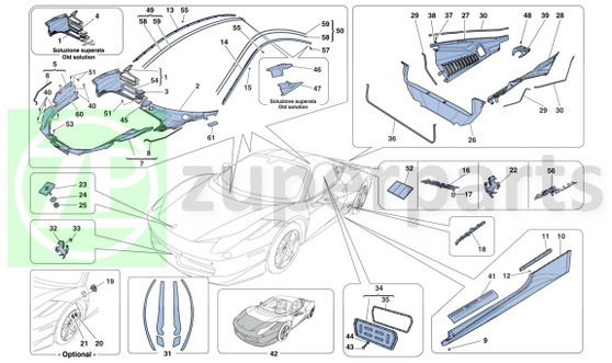 10. Ferrari 458 Italia RH UNDERDOOR TRIM (Shields-83261200)