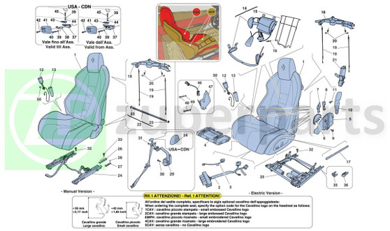 05. Ferrari 458 Italia RH LATERAL SUPPORT (Seats-83471800)