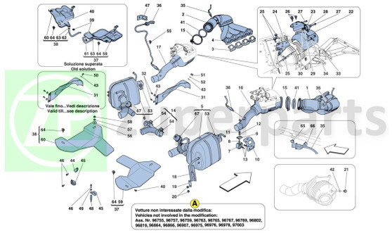 58. Ferrari 458 Italia FLANGED NUT M6 (Exhaust-14059214)