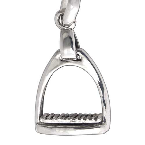 Horse Stirrup Charm sterling silver jewelry 3 Part