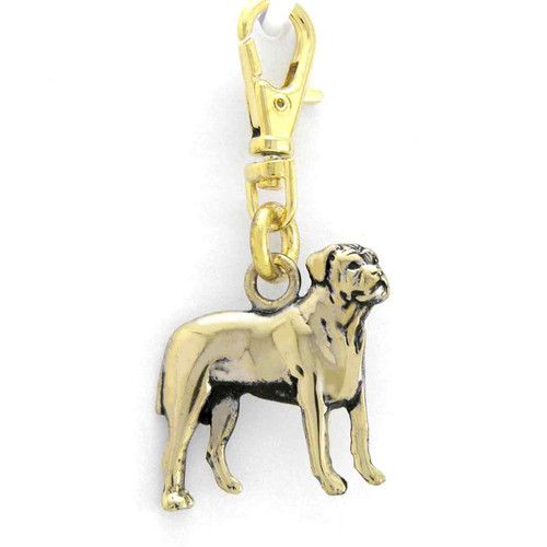 Bull Mastiff Zipper Pull Brass