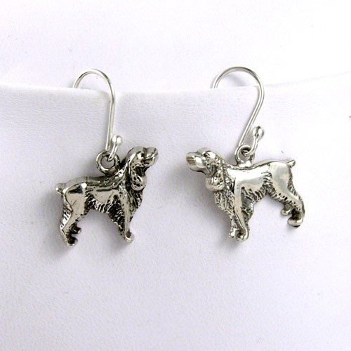 Springer Spaniel Earrings sterling silver