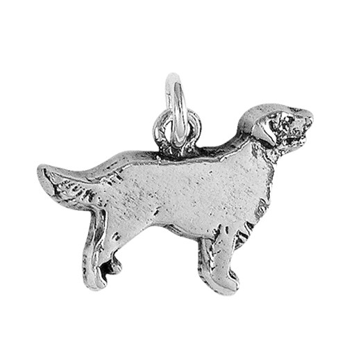 Golden Retriever Dog Charm Sterling Silver Jewelry