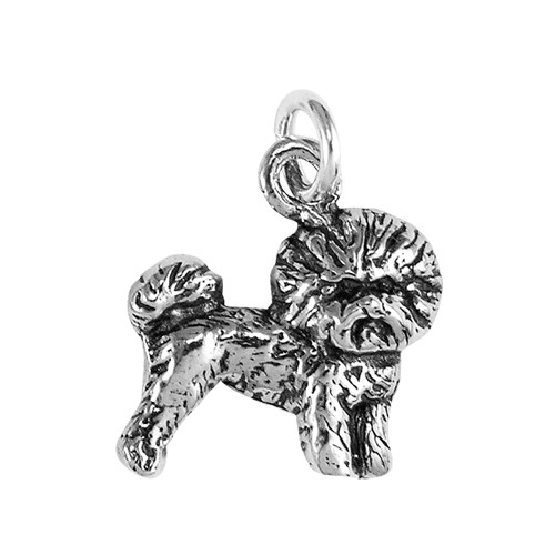 Bichon Frise Small Dog Charm Sterling Silver Bracelet Charm