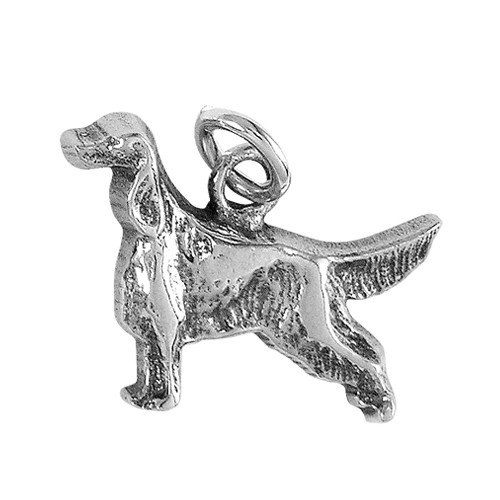 Irish or English Setter Dog Charm | Sterling Silver Dog jewelry