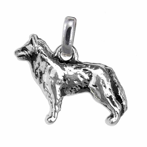 Australian Cattle Dog Charm Medium in sterling silver