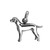 Weimaraner Medium Charm sterling silver