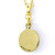 Cat Paw Print Zipper Pull Charm Brass - back