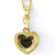 3 Tier Heart Charm Brass Zipper Pull - back