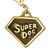 Super Dog ID Tag Brass