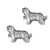 Bearded Collie Sterling silver Dog Cuff Links
