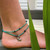 Leather Dog Ankle Bracelet Single Wrap