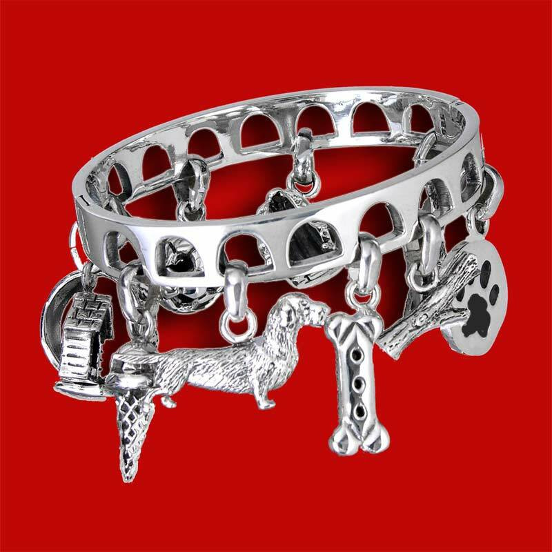 Sterling Silver Dog Charm Bracelets