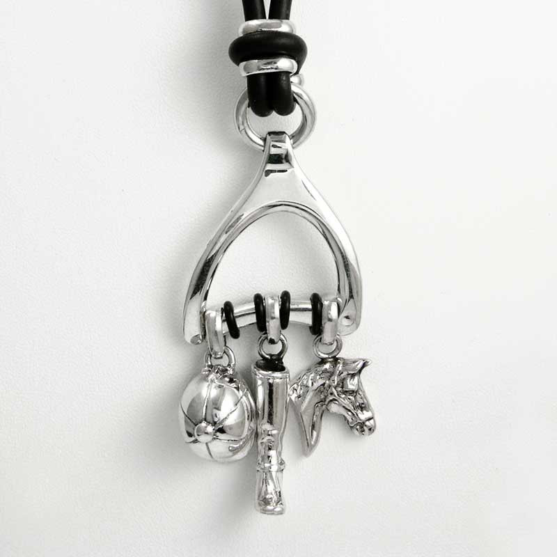 Stirrup Pendant Charm Holder - Charms Included