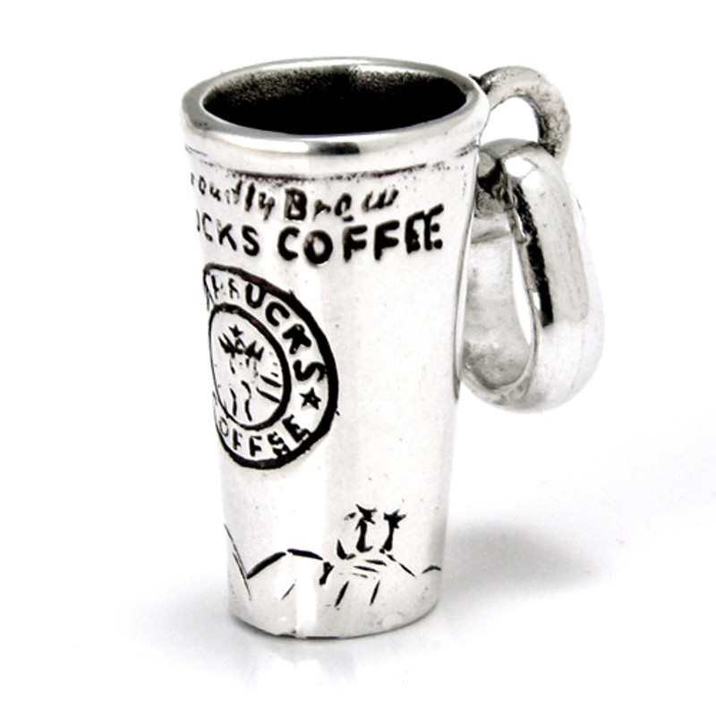 Sterling Silver Starbucks Cup Charm jewelry for Coffee Lovers