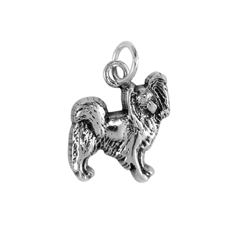Papillon Dog Charm in Silver or Gold | The Gem Smith