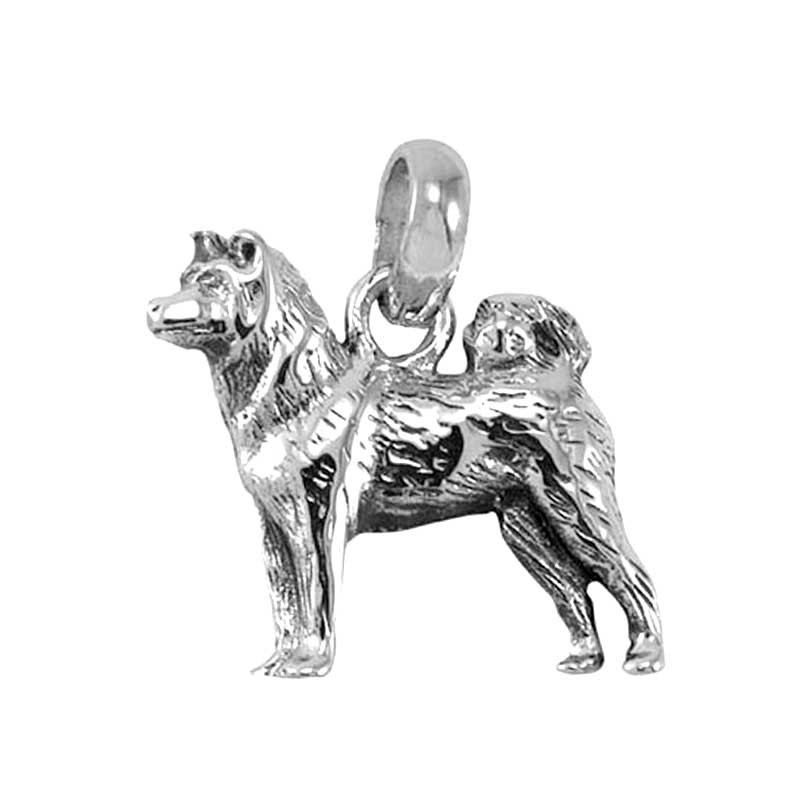 Shiba Inu Dog Charm Sterling Silver Jewelry