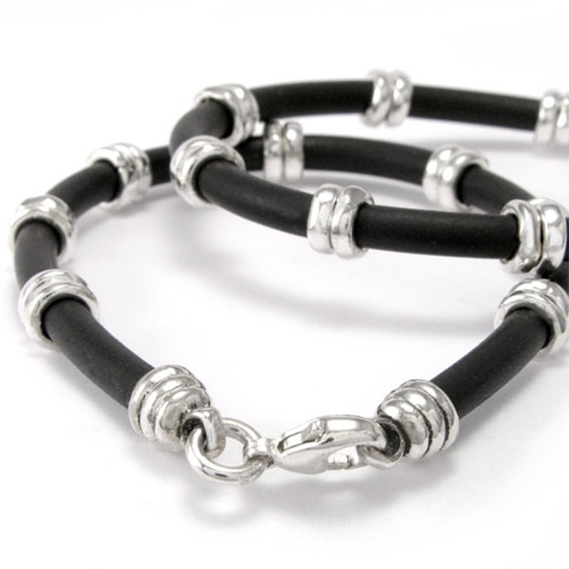 Hook Clasp Multistrand Rubber Bracelet