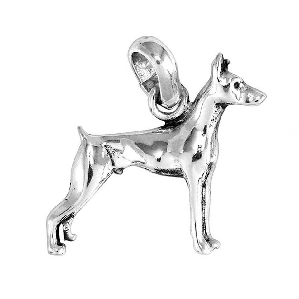 Doberman Pinscher Dog Charm Sterling Silver Jewelry Doberman Pinscher Dog Charm Sterling Silver Jewelry