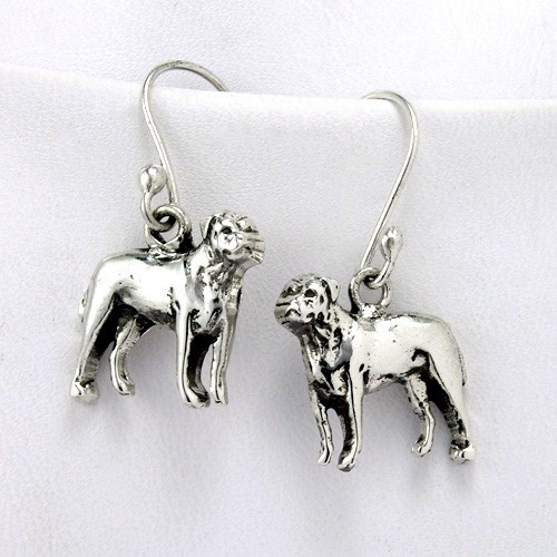 Bull Mastiff Earrings Sterling Silver Dog Earrings