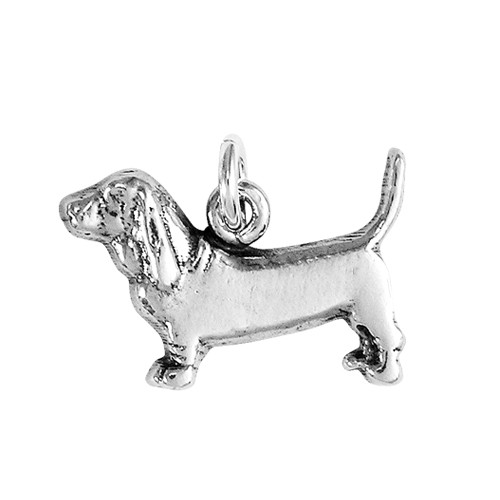 Stylysh Charms Basset Hound Dog Photo Italian 9mm Link DG052 Fits Tradition