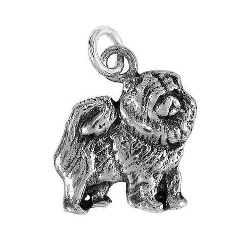 Chow Chow Small Dog Charm Sterling Silver Bracelet Charm