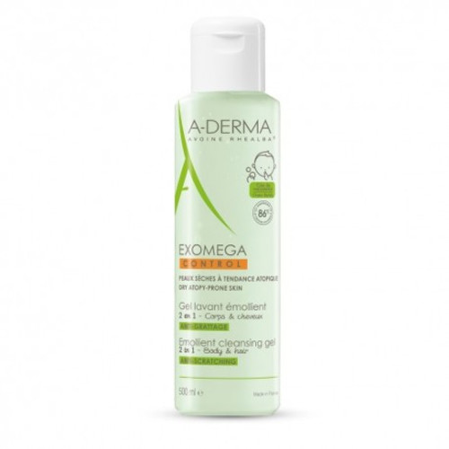 Aderma exomega gel limpiador 2 en 1