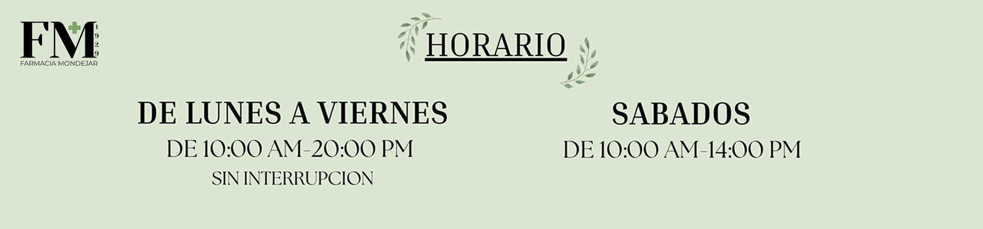 Farmacia Mondéjar Horario