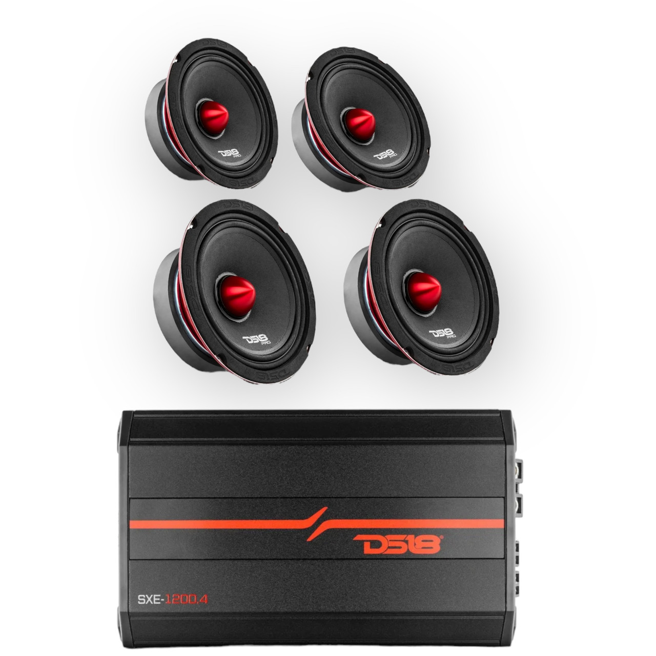 Inch Speakers Tweeters Channel Amp RIOT 2-Way 4-Ohm Component