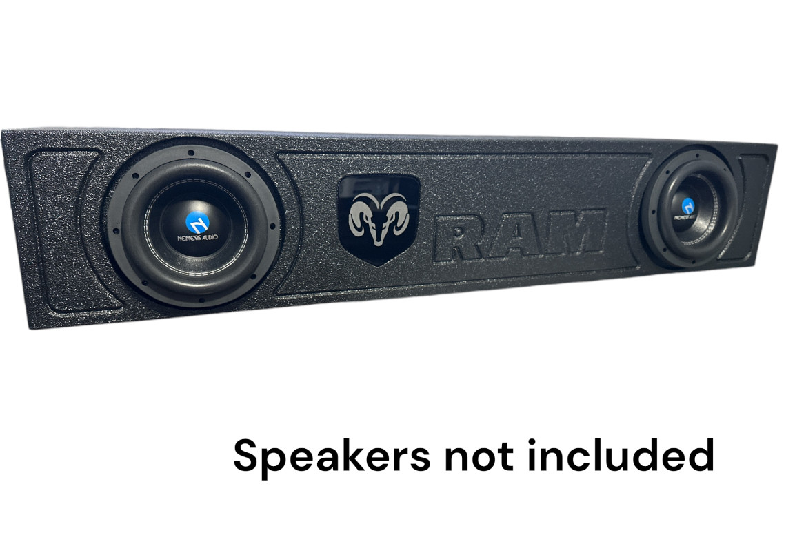 FIT 2019-2024 Ram 1500 ONLY Crew Cab Sub Box 2x8” Subwoofer