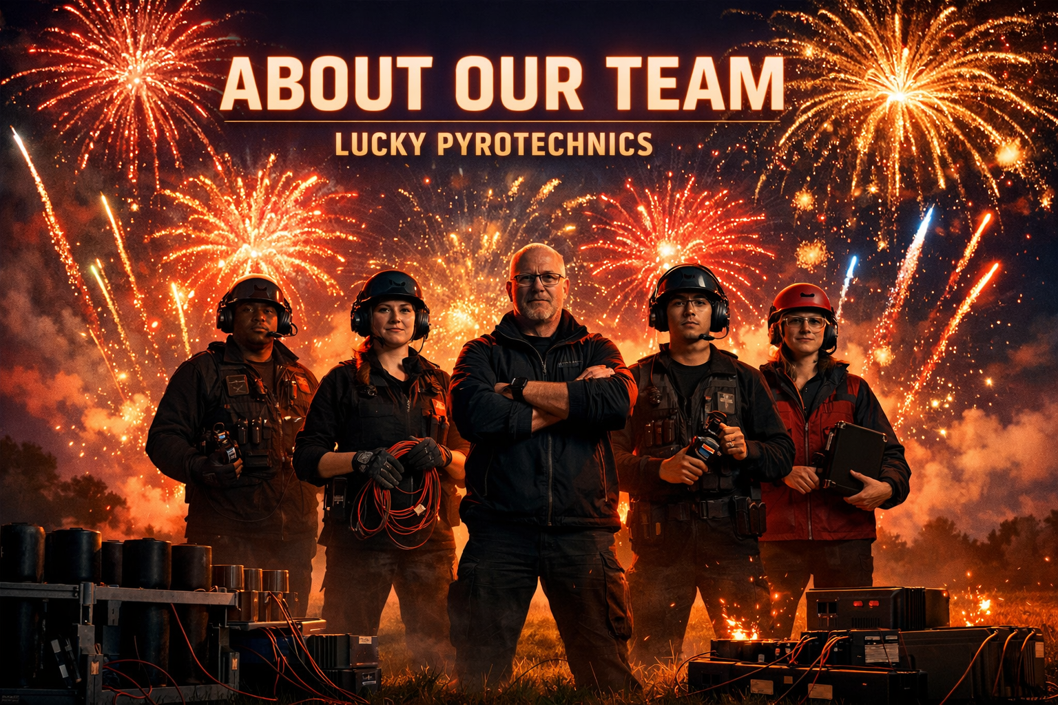 Lucky Pyrotechnics team and professional crew