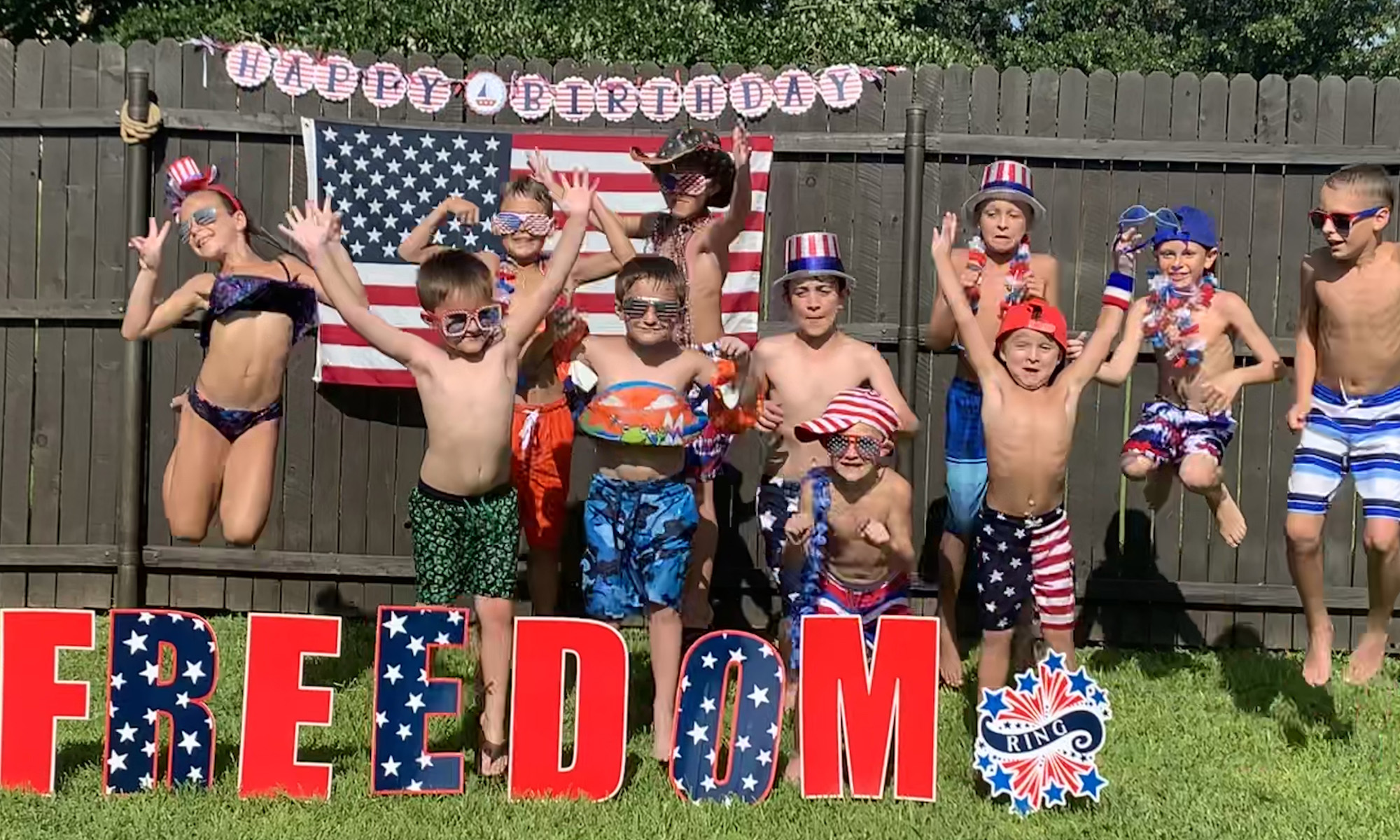 Family celebrating with fireworks at Johnny Fireworks DFW location