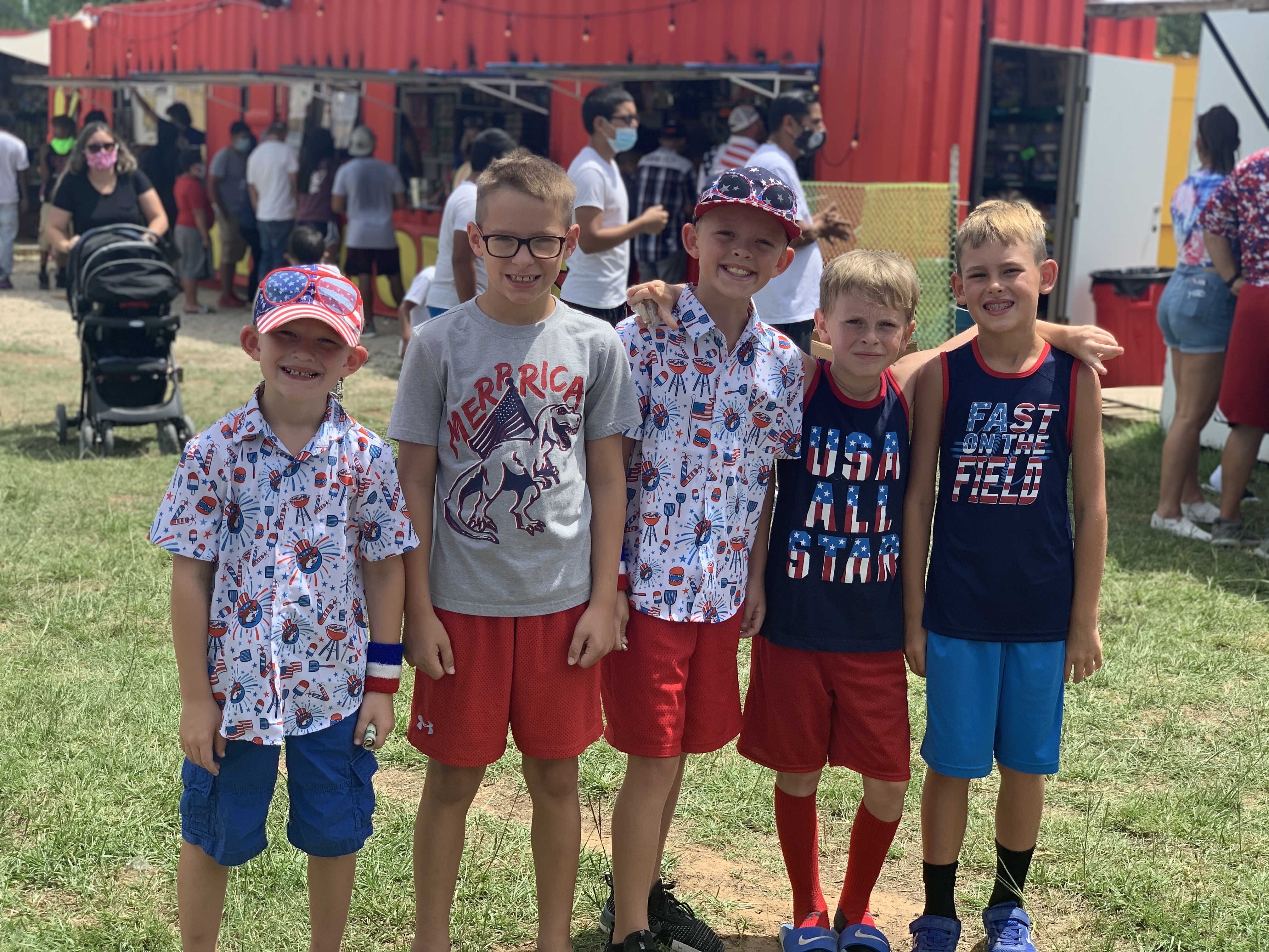 Customers celebrating and shopping at Johnny Fireworks