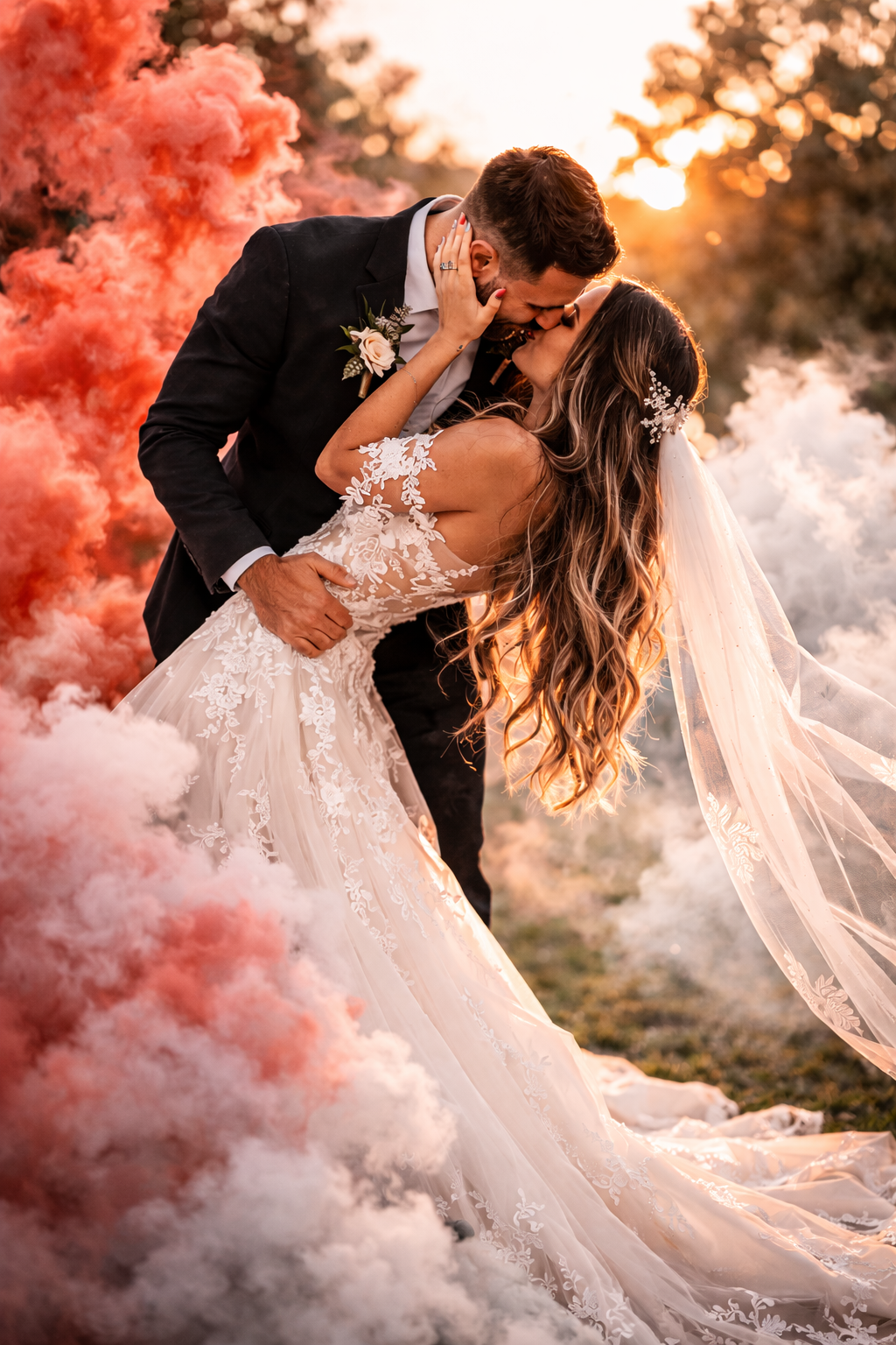 Colored smoke effect for events photoshoots and celebrations
