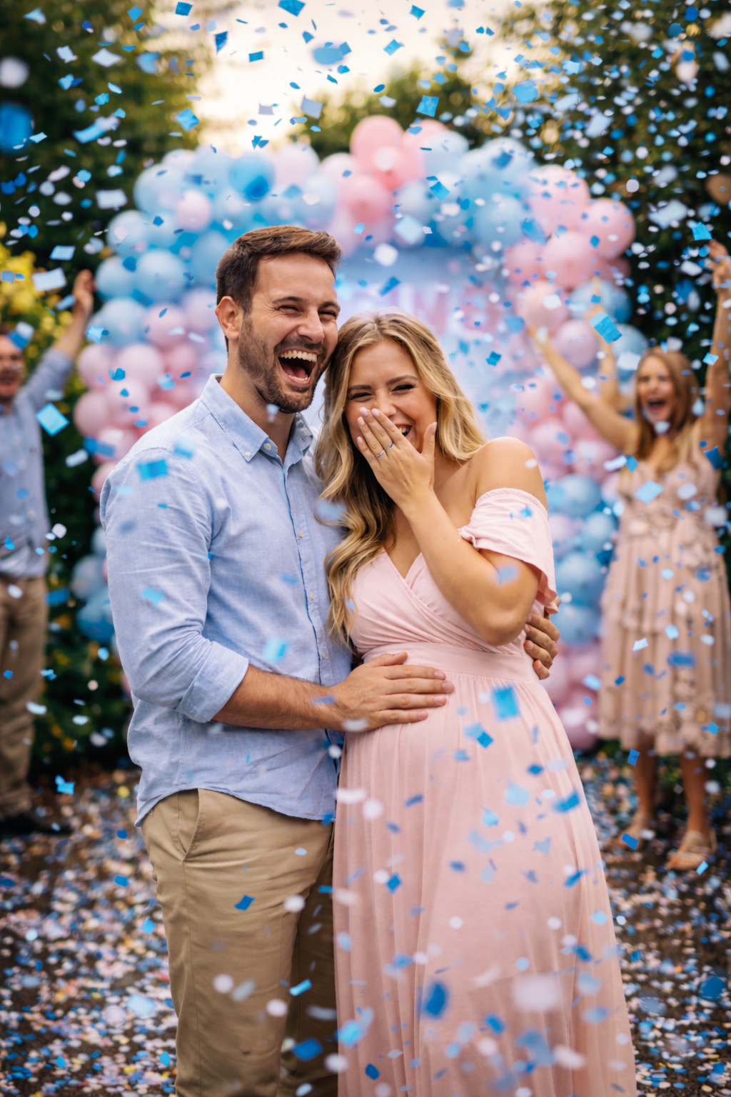 Confetti and reveal effect for celebrations