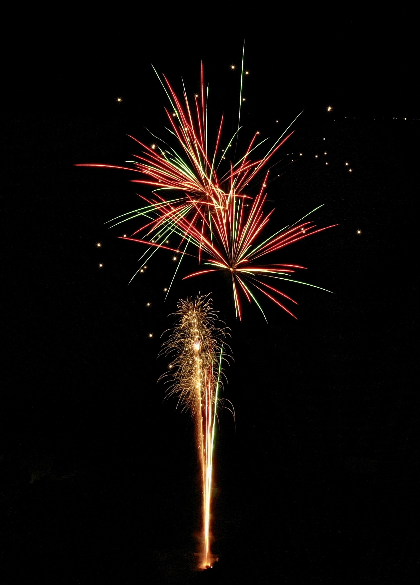 Drone view fireworks by Lucky Pyrotechnics