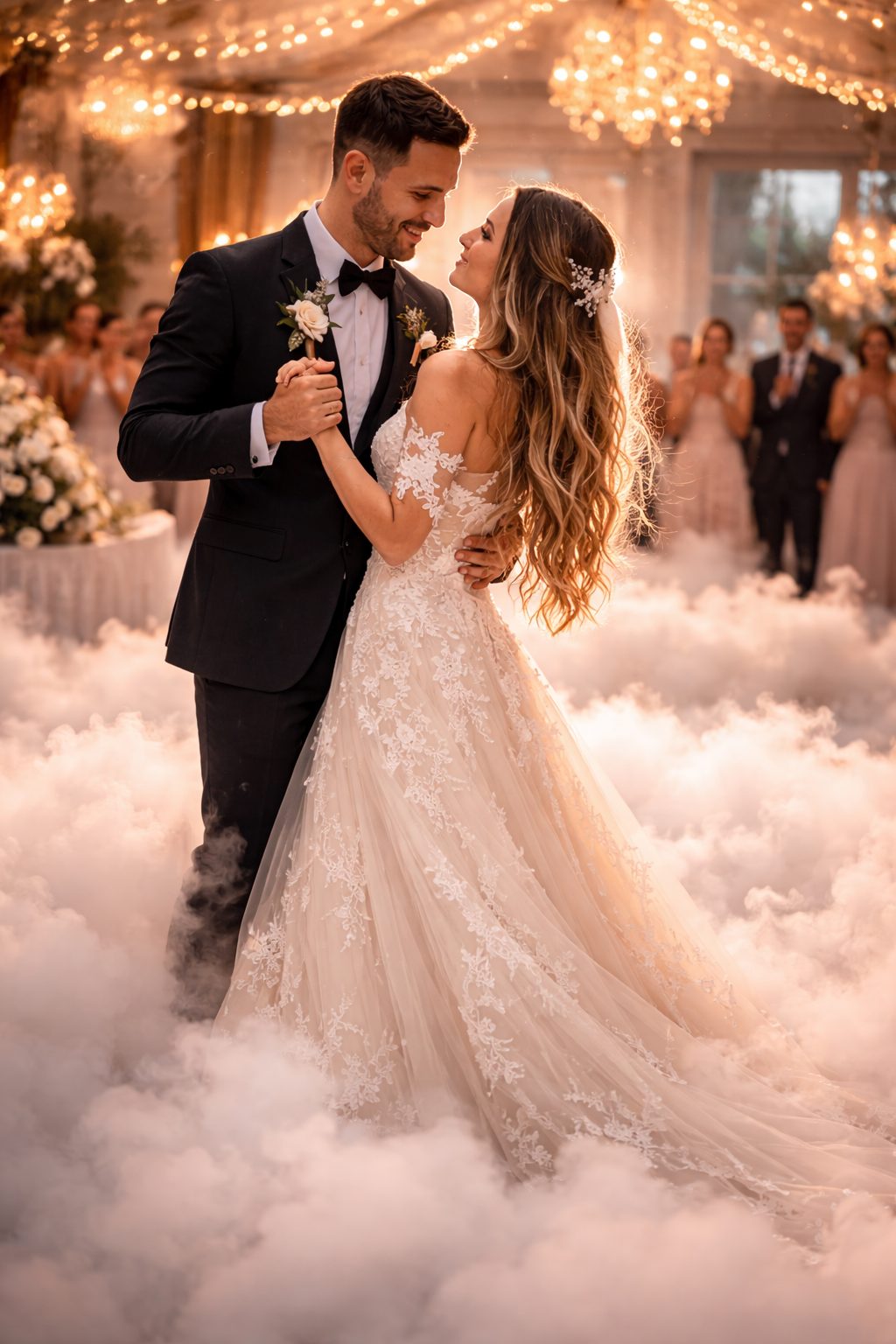 Fog machine atmosphere effect for events