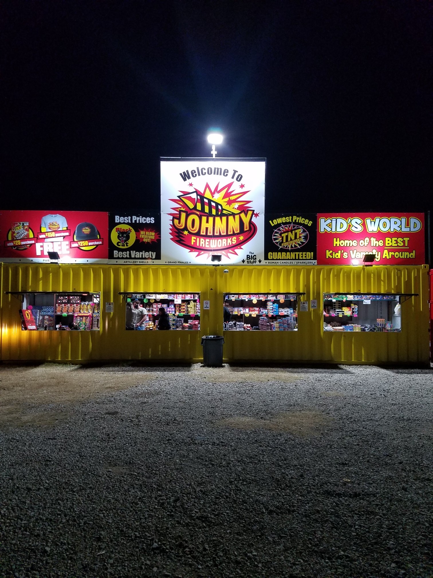 Johnny Fireworks stand in North Texas