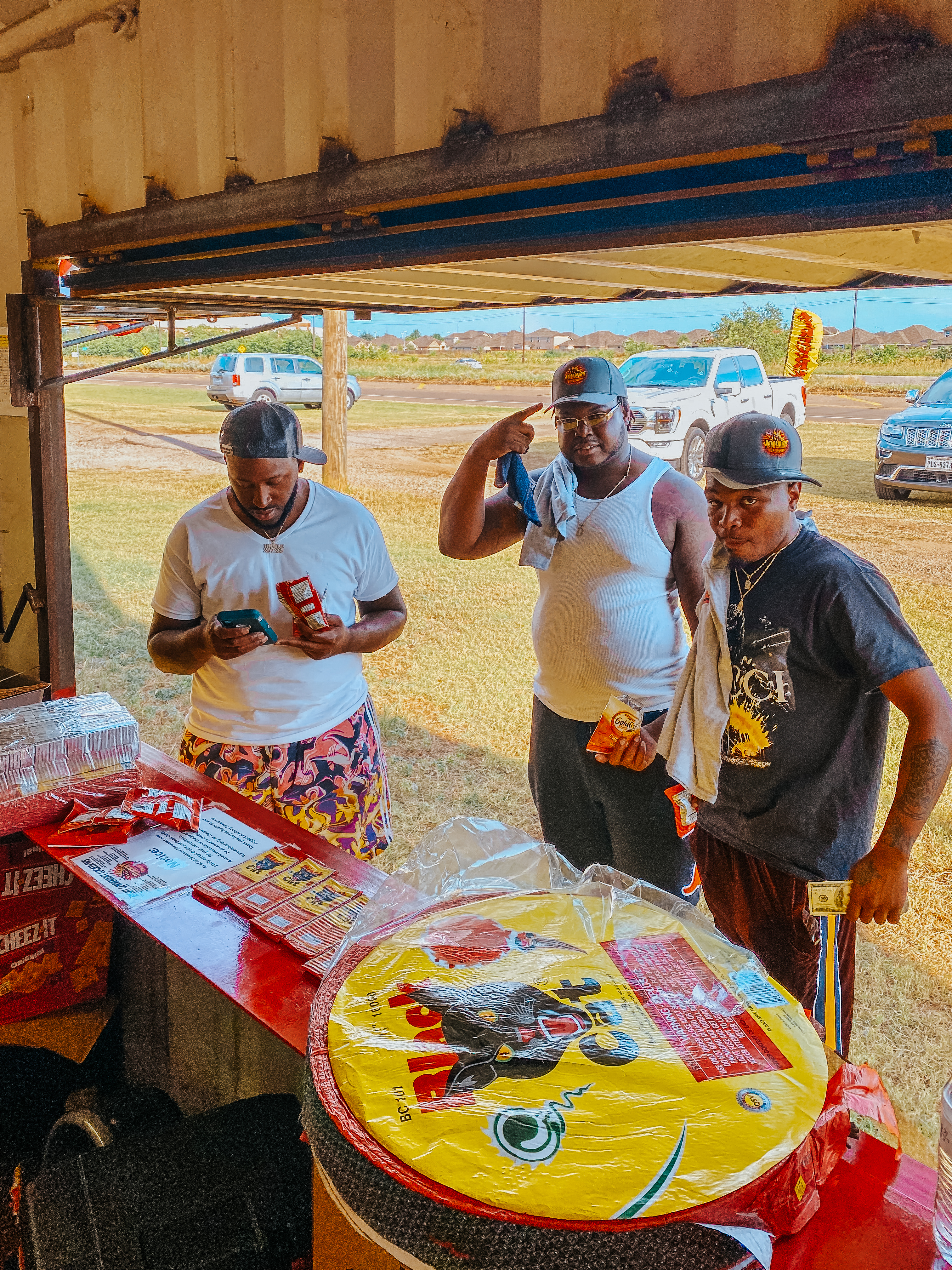Family shopping at Johnny Fireworks