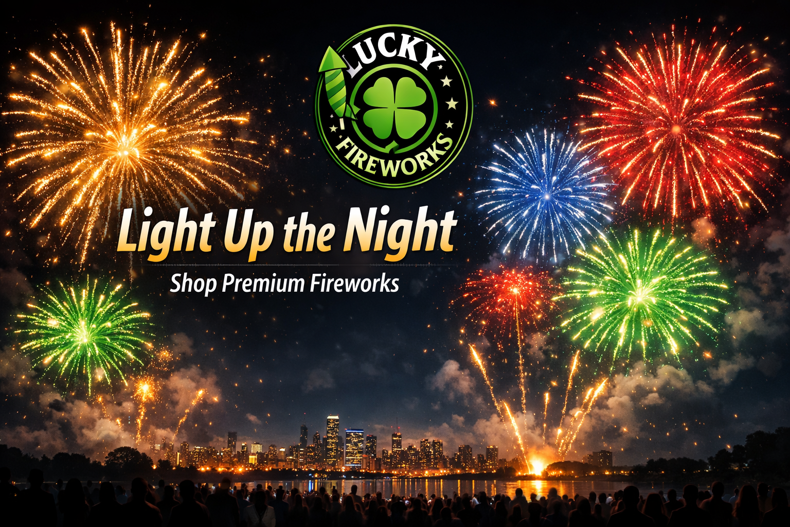 Lucky Fireworks online shop logo and direct-to-consumer store