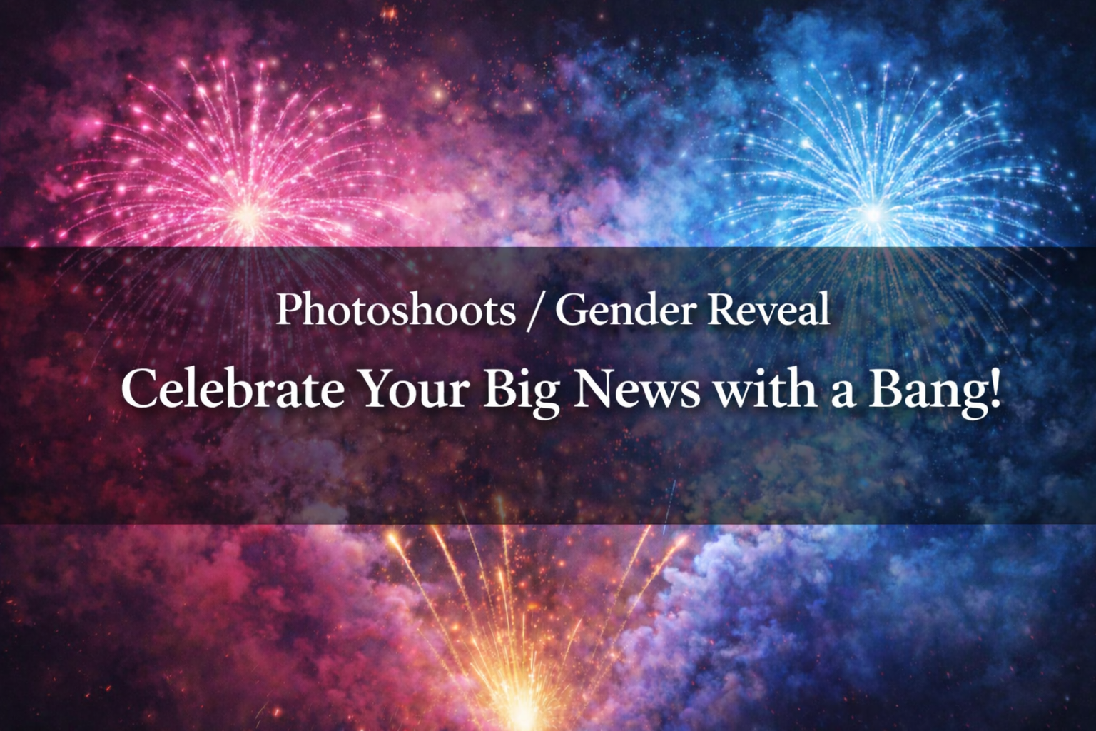 Photoshoot and gender reveal effects