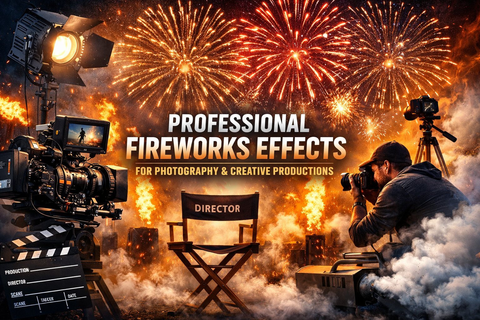 Fireworks effects for photoshoots and film productions