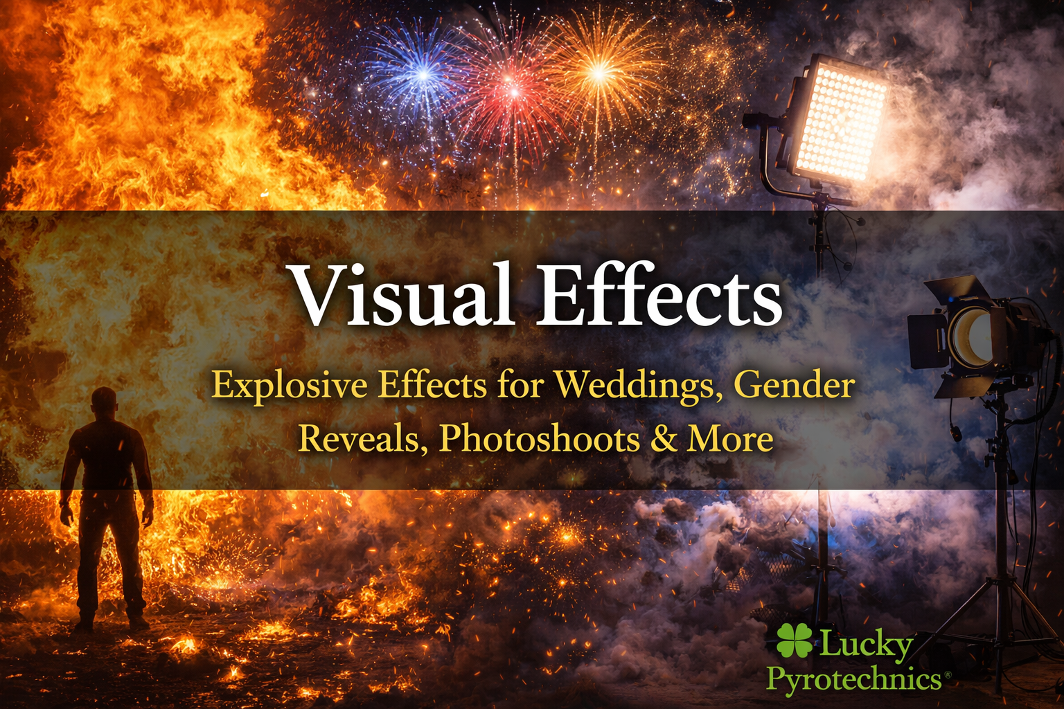Specialty visual effects quote section for Lucky Pyrotechnics