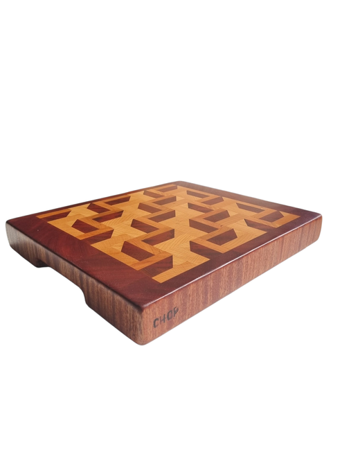 3d zig zag end grain board.  M
