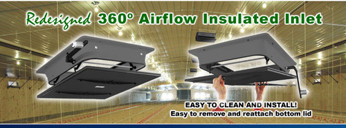 360 DEGREE INSULATED CEILING INLET GRAVITY