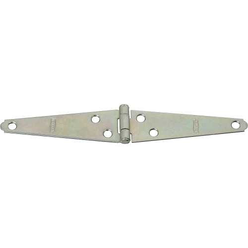 National Hardware N127-514 Strap Hinge, 1-1/4 in W Frame Leaf, 0.056 in Thick Leaf, Steel, Zinc, Fixed Pin, 8 lb